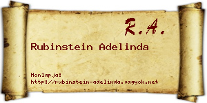 Rubinstein Adelinda névjegykártya